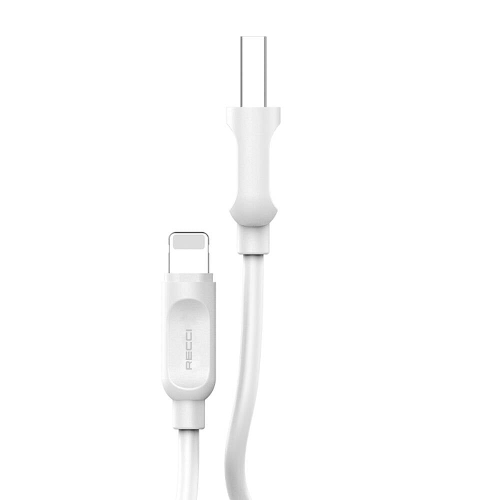 Recci RCL-P200 City of Sky Serisi Lightning to USB-A Data ve Şarj Kablosu 2M Beyaz
