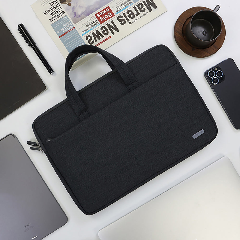 Recci RCS-S06 Su Geçirmez Polyester Kumaş 14 inç Laptop Çantası Siyah