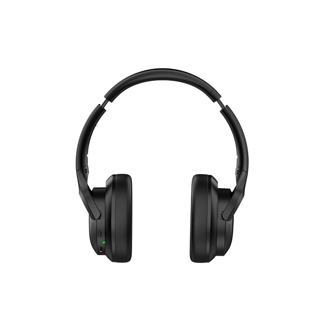 Recci REP-W59 Baron Serisi ANC Özellikli FM Destekli Ayarlanabilir Kulak Üstü Bluetooth Kulaklık Siyah