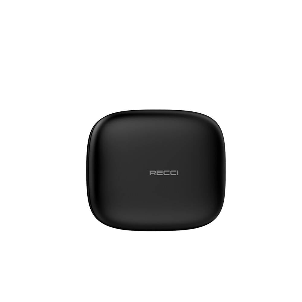Recci REP-W76 OWS Wireless Hi-Fi Ses Kaliteli Dijital Led Göstergeli Bluetooth v5.3 Elegant Serisi Kulak İçi Kulaklık Siyah