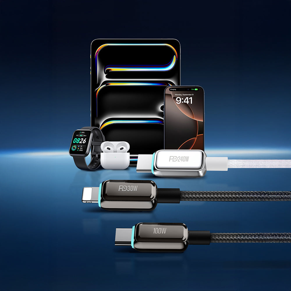 Recci RS42C Lamp Display Serisi USB-A to Type-C 100W Hızlı Şarj Özellikli Data ve Şarj Kablosu 1.5M Siyah