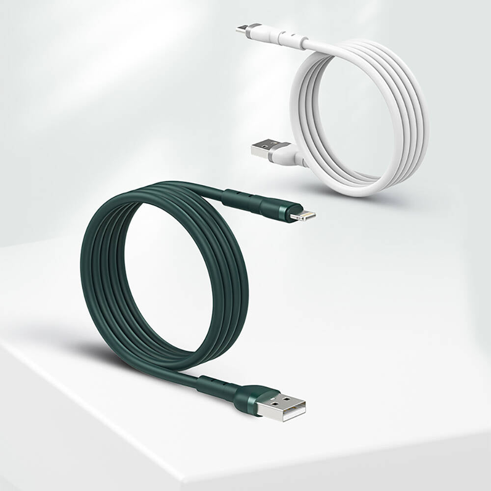Recci RTC-N35L Hızlı Şarj Özellikli 100cm Lightning to USB-A Kablo Yeşil