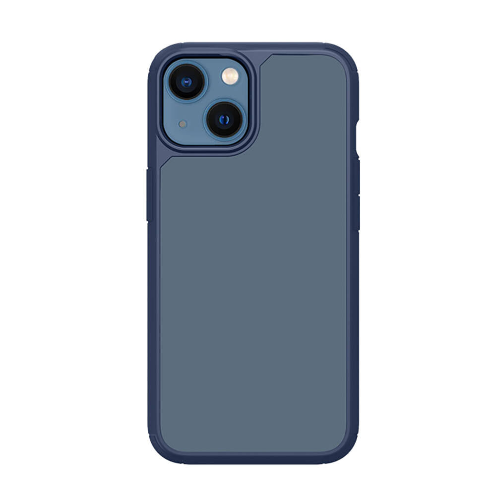 Apple iPhone 13 Kılıf Airbagli TPU Kenar Mat Arka Yüzey Recci Jazz Serisi Kapak Mavi