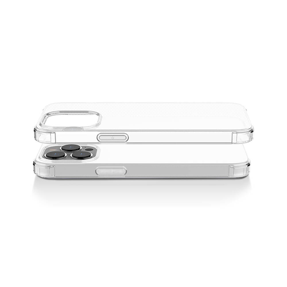 Apple iPhone 13 Pro Max Kılıf Airbagli Şeffaf Darbe Emici Silikon Tasarımlı Recci Clarity Serisi Kapak Şeffaf