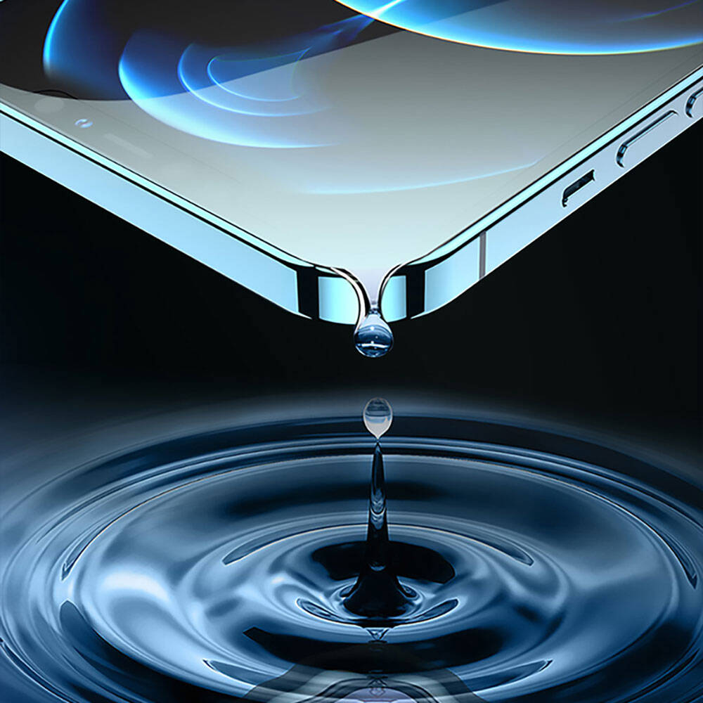 Apple iPhone 13 Pro Max Recci RSP-A11 HD Temperli Cam Ekran Koruyucu + Kolay Uygulama Aparatlı Siyah