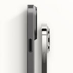 Apple iPhone 14 Kılıf Metal Kamera Çerçeveli Recci Glaze Serisi Kapak Beyaz