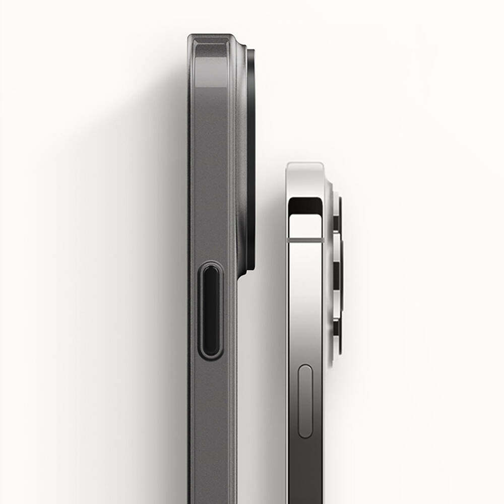 Apple iPhone 14 Kılıf Metal Kamera Çerçeveli Recci Glaze Serisi Kapak Beyaz