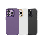 Apple iPhone 14 Plus Kılıf Metal Kamera Çerçeveli Recci Glaze Serisi Kapak Beyaz