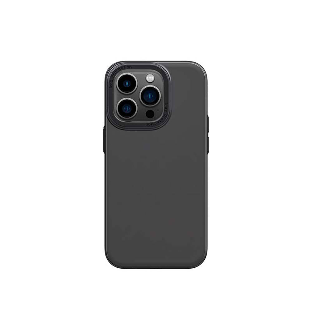 Apple iPhone 14 Pro Kılıf Metal Kamera Çerçeveli Recci Glaze Serisi Kapak Beyaz