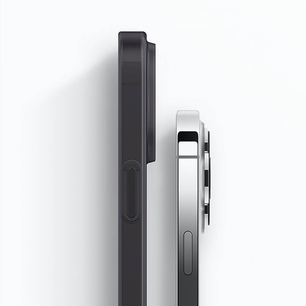 Apple iPhone 14 Pro Kılıf Ultra İnce Mat PC Arka Yüzey Recci Elite Serisi Kapak Gri