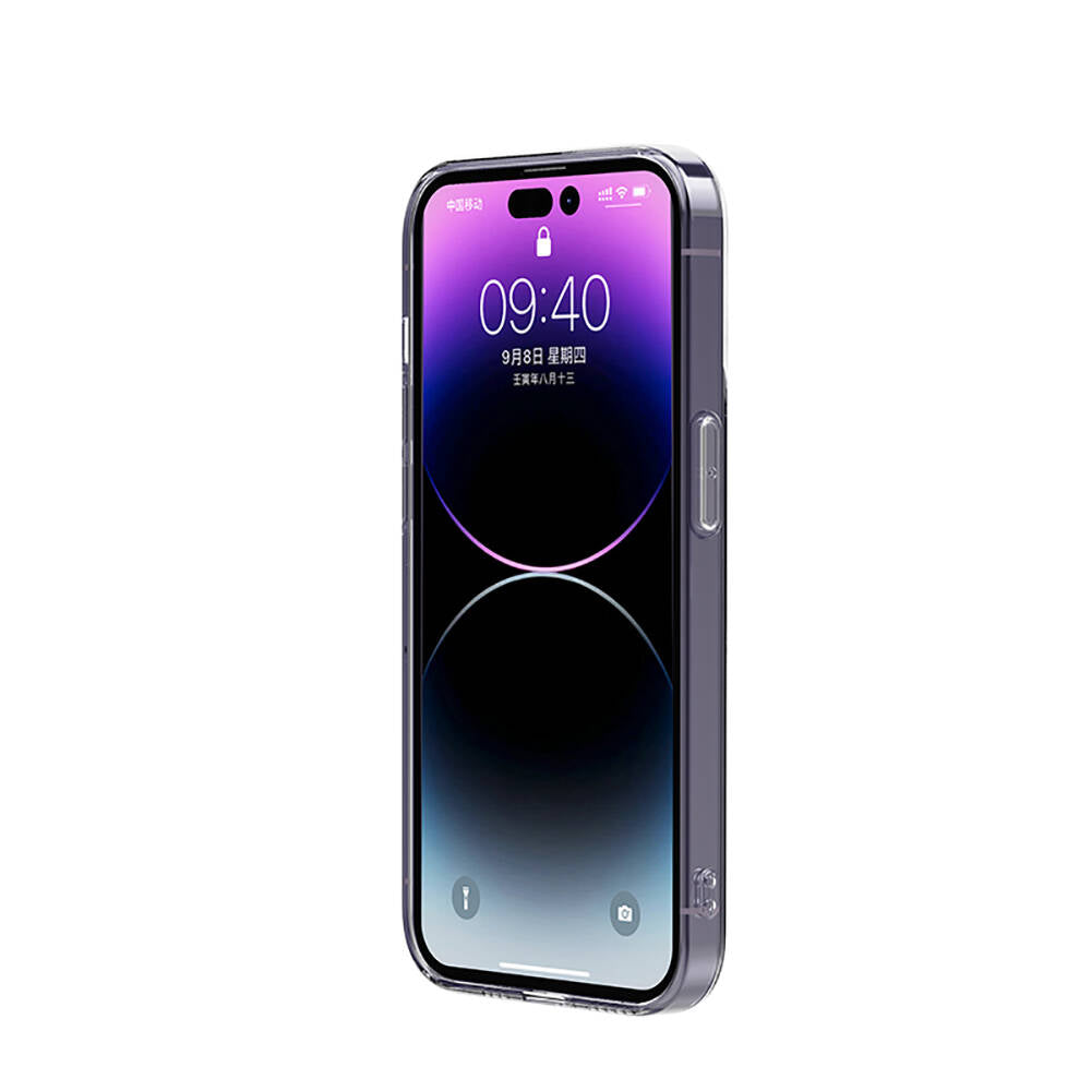 Apple iPhone 14 Pro Max Kılıf Airbagli Şeffaf Darbe Emici Silikon Tasarımlı Recci Clarity Serisi Kapak Şeffaf