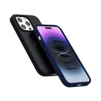 Apple iPhone 14 Pro Max Kılıf M-safe Şarj Özellikli Liquid Silikon Recci Mousse Serisi Kapak Mavi