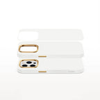 Apple iPhone 14 Pro Max Kılıf Metal Kamera Çerçeveli Recci Glaze Serisi Kapak Beyaz