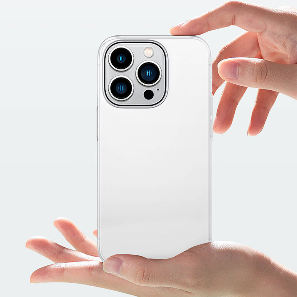 Apple iPhone 14 Pro Max Kılıf Ultra İnce Mat PC Arka Yüzey Recci Elite Serisi Kapak Gri