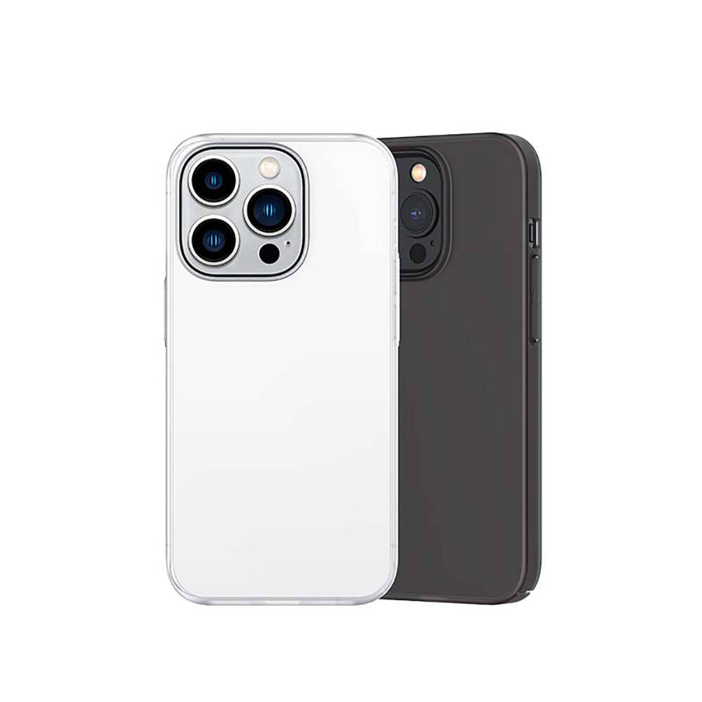 Apple iPhone 14 Pro Max Kılıf Ultra İnce Mat PC Arka Yüzey Recci Elite Serisi Kapak Gri