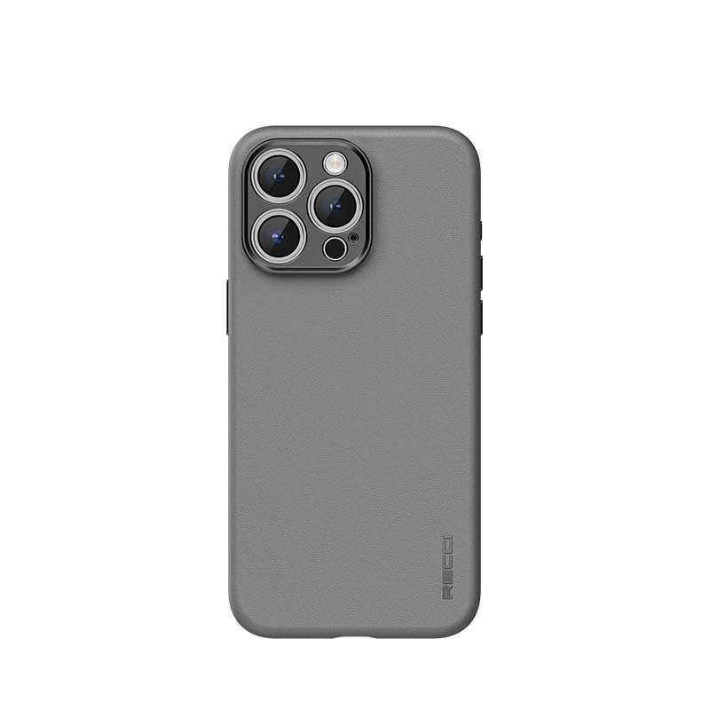 Apple iPhone 15 Pro Max Kılıf Recci M-safe Şarj Özellikli Kamera Korumalı Explore Serisi Kapak Gri