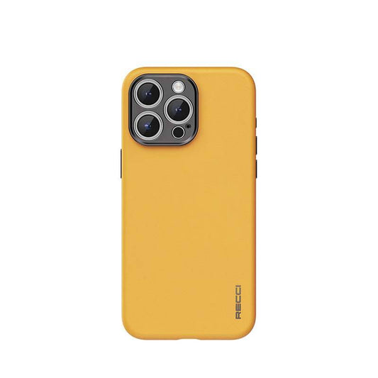 Apple iPhone 15 Pro Max Kılıf Recci M-safe Şarj Özellikli Kamera Korumalı Explore Serisi Kapak Sarı
