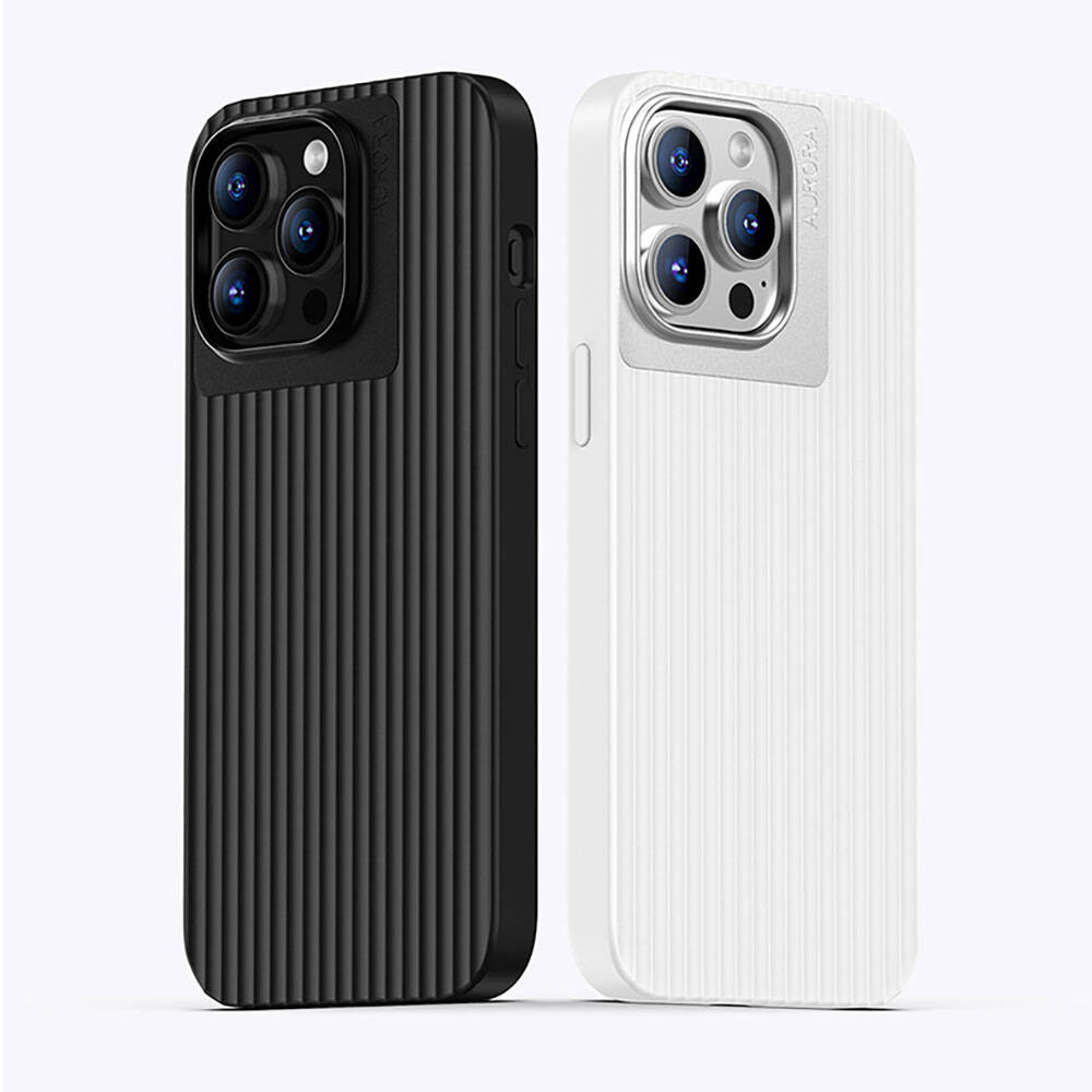 Apple iPhone 15 Pro Max Kılıf Recci Aurora Serisi M-safe Şarj Özellikli Kapak Beyaz