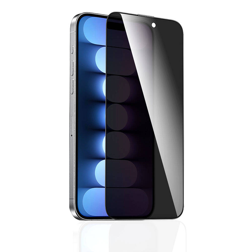 Apple iPhone 15 Pro Max Recci RSP-A19AP Privacy Temperli Cam Ekran Koruyucu Gri