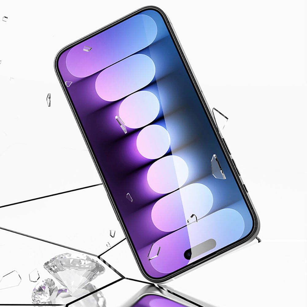 Apple iPhone 15 Pro Max Recci RSP-A19AP Privacy Temperli Cam Ekran Koruyucu Gri