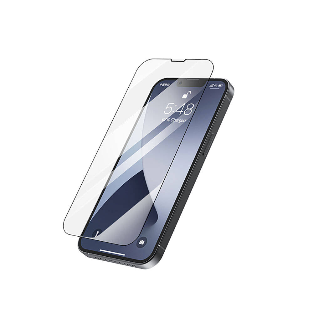 Apple iPhone 17E Recci RSP-A10 HD Temperli Cam Ekran Koruyucu + Kolay Uygulama Aparatlı Siyah