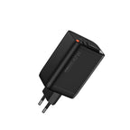 Recci RC103E GaN Teknolojili Hızlı Şarj Başlığı USB-A to Type-C PD 67W Type-C Kablolu Şarj Seti Siyah