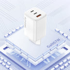 Recci RC85E GaN Teknolojili Hızlı Şarj Başlığı USB-A to Type-C PD 67W Kablolu Şarj Seti Beyaz