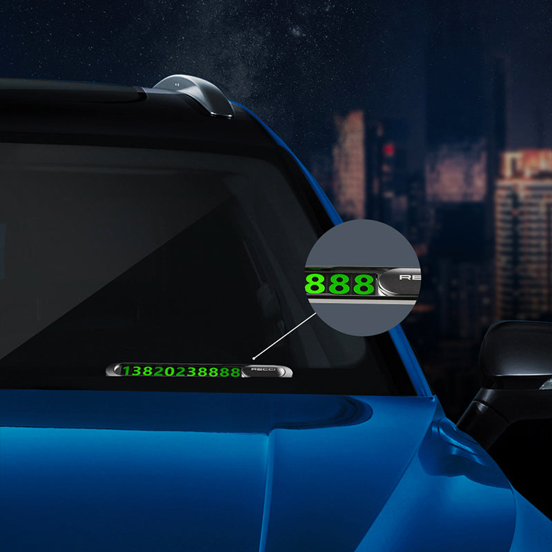 Recci RCS-C06 Plating Kaplama Yüzey Gece Görülebilir ve Gizlenebilir Numara Özellikli Araç Park Numaratörü Gri