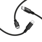 Recci RCS-D120 Fast Wind Serisi 3in1 USB-A to Lightning – Type-C – Micro Şarj ve Data Kablosu 1.2M Siyah