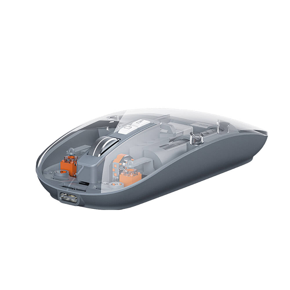 Recci RCS-M01 Space Capsule Serisi Multimod Kablosuz Şeffaf Tasarım Mouse Gri