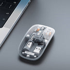 Recci RCS-M01 Space Capsule Serisi Multimod Kablosuz Şeffaf Tasarım Mouse Gri