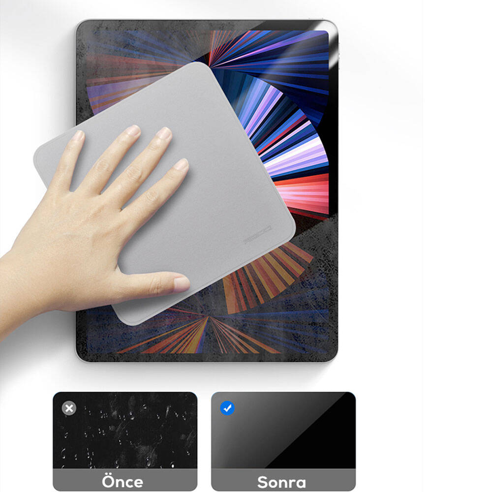 Recci RCS-S05 Mikrofiber Kompozit Ultrasonik Kaplama Nano Dokulu Parlatma ve Temizleme Bezi Gri