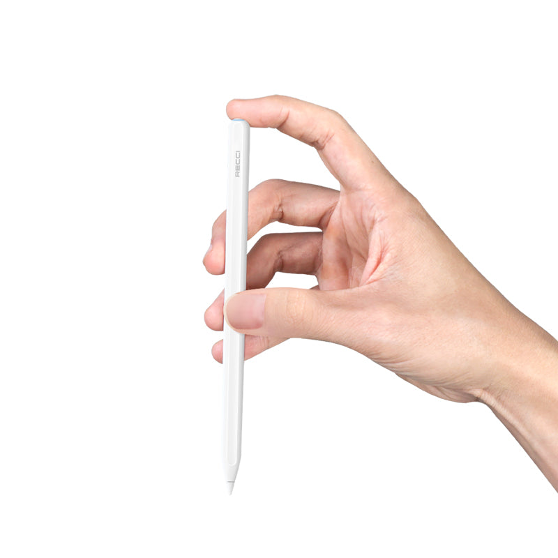 Recci RCS-S07 Dokunmatik Kalem Palm-Rejection Eğim Özellikli Çizim Kalemi Beyaz