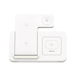 Recci RCW-31 4in1 M-safe 15W Hızlı Şarj Özellikli LED Işıklı Magnetik Kablosuz Şarj Standı Beyaz