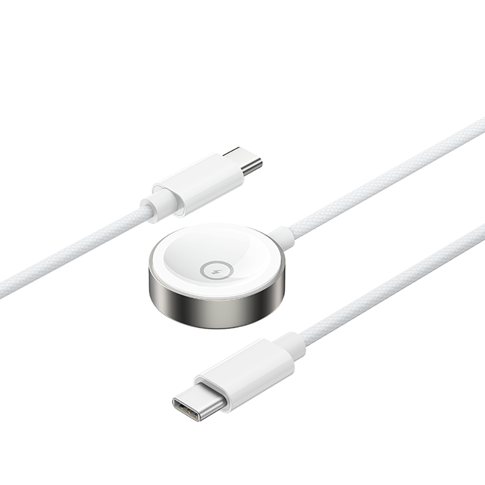 Recci RCW-39 2in1 Akıllı Saat Wireless Şarj Kablosu Beyaz