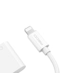 Recci RDS-A01 Lightning 2in1 Şarj ve Ses Adaptörü Beyaz