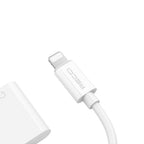 Recci RDS-A01 Lightning 2in1 Şarj ve Ses Adaptörü Beyaz