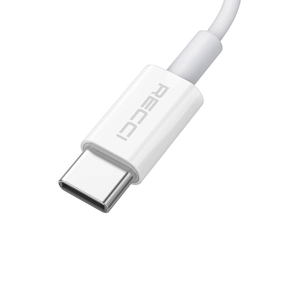 Recci RDS-A03 3.5mm to Type-C Audio Kablo Beyaz