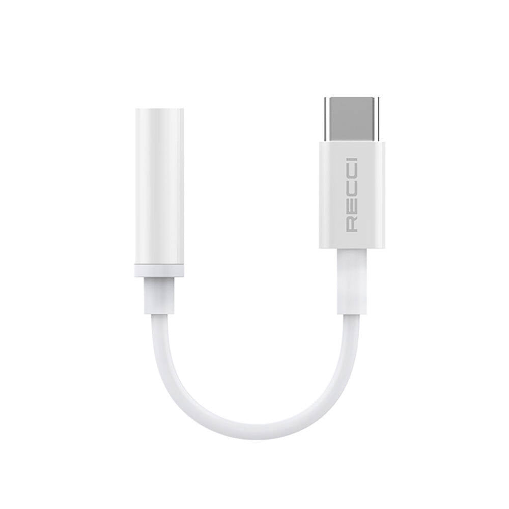 Recci RDS-A03 3.5mm to Type-C Audio Kablo Beyaz
