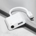 Recci RDS-A08 Type-C PD 3.0 2in1 Şarj ve Ses Adaptörü Beyaz
