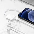 Recci RDS-A10 Lightning PD3.0 2in1 Şarj ve Ses Adaptörü Beyaz