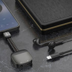 Recci RDS-A12 Lightning 2in1 Şarj ve Ses Adaptörü Siyah