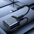 Recci RDS-A18 Lightning 2in1 Şarj ve Ses Adaptörü Gri