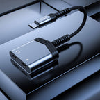 Recci RDS-A20 Type-C PD60W 2in1 Şarj ve Ses Adaptörü Gri