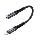 Recci RDS-A23 3.5mm to Lightning Audio Kablo Gri