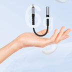 Recci RDS-A25 3.5mm to Type-C Audio Kablo Gri