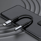 Recci RDS-A25 3.5mm to Type-C Audio Kablo Gri