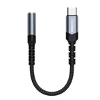 Recci RDS-A25 3.5mm to Type-C Audio Kablo Gri