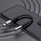 Recci RDS-A25 3.5mm to Type-C Audio Kablo Gri