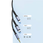 Recci RDS-A27 Type-C to 3.5mm AUX Audio Kablo Gri